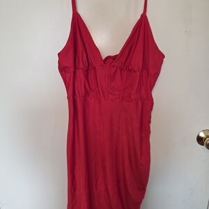 Red Spaghetti Strap Dress